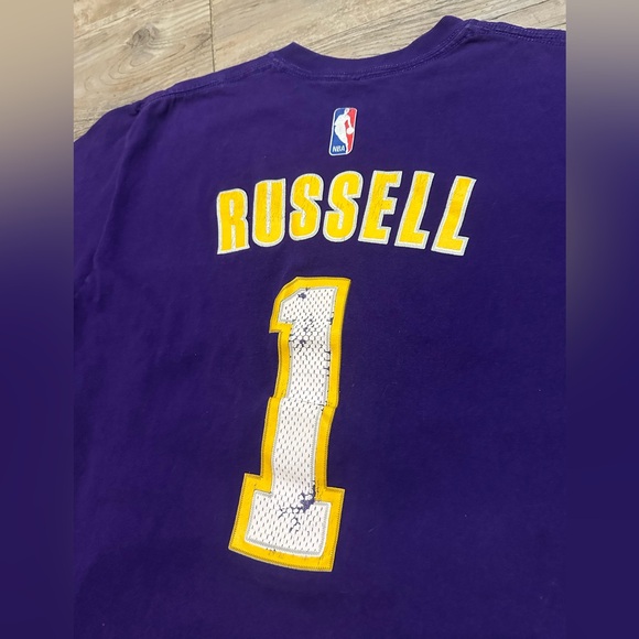 Adidas NBA Los Angeles Lakers #1 Russell Purple T-shirt - Picture 5 of 5